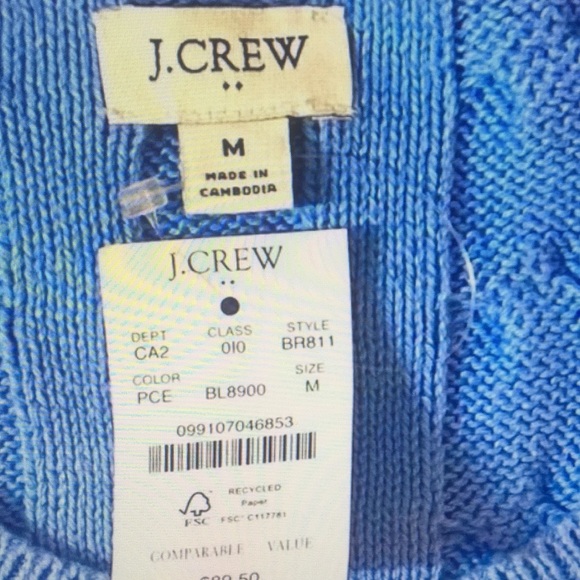 J.Crew Light Blue Cable Knit Sweater - Picture 8 of 9